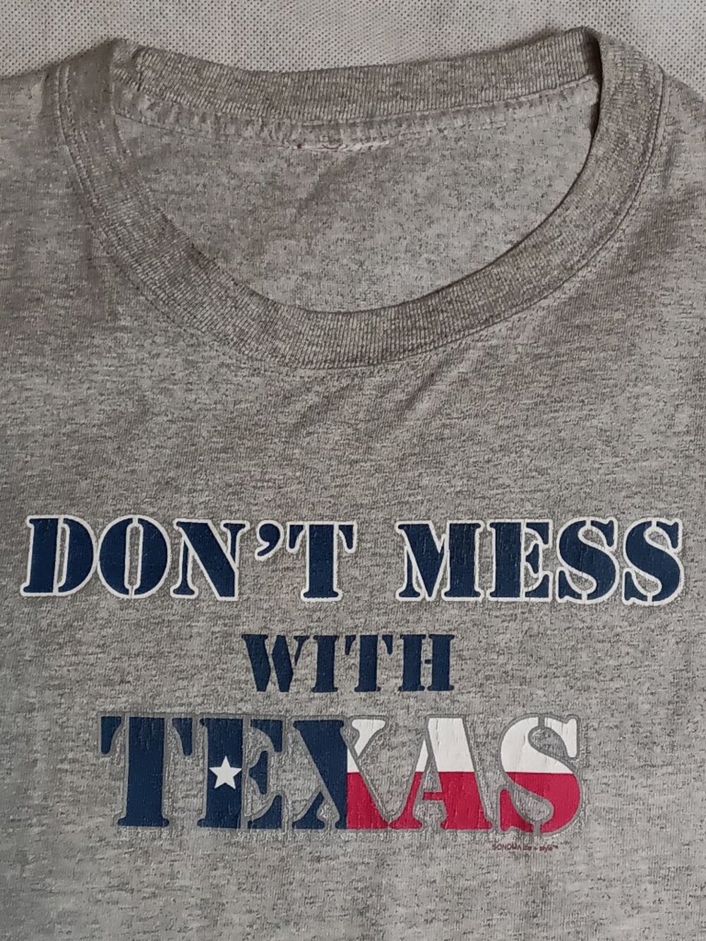 Don't Mess with Texas T-Shirt Size Large 22x29 Crew Neck Tee